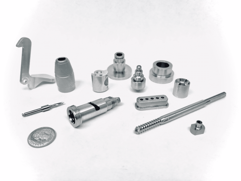 Various CNC machined parts, precision-manufactured for high-quality performance across multiple industries.