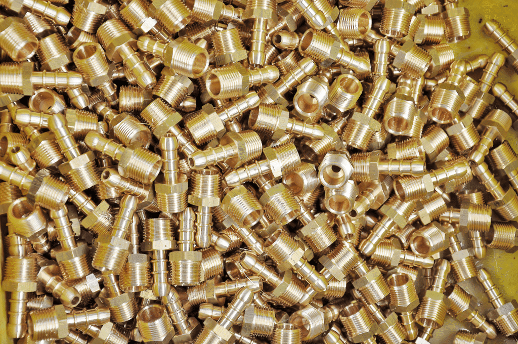High volume bulk brass parts made on Swiss and screw machines at Camco Precision Machining
