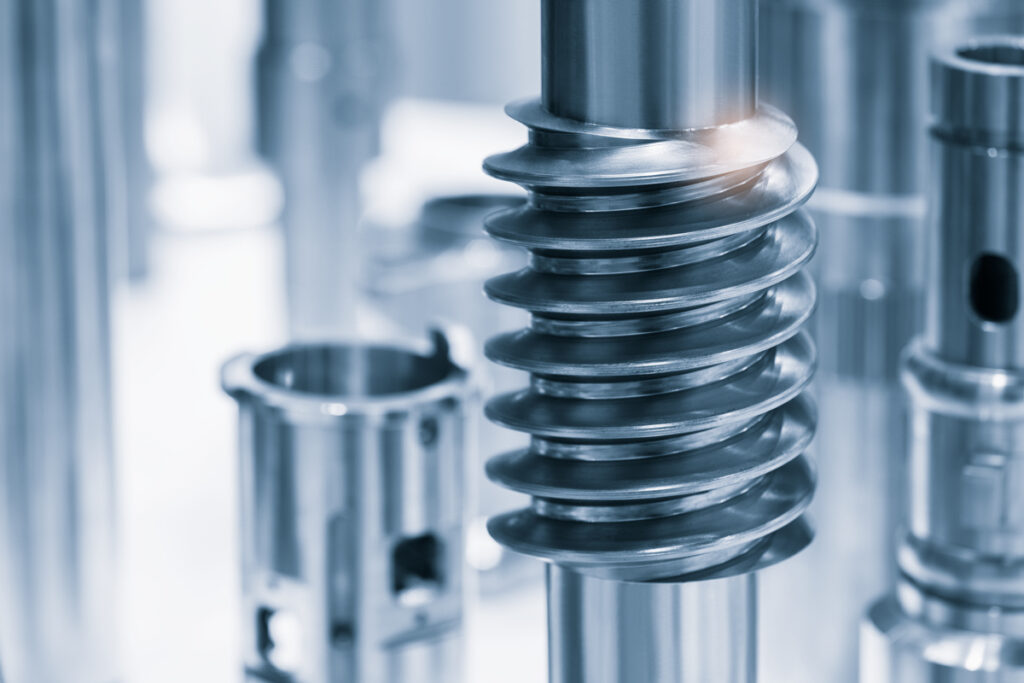Image of swiss machined worm gear